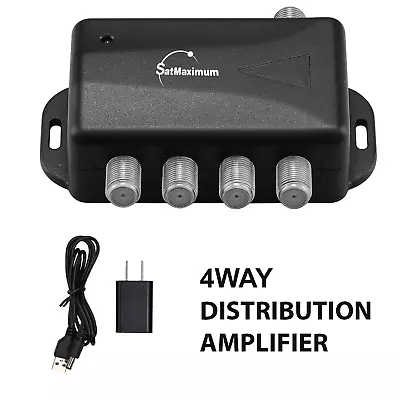 4-Port TV Distribution Amplifier Connect Up To 4 Televisions To 1 Antenna HDTV • $29.95