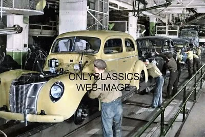 1940 Ford Assembly Line Manufacturing 8x12 Photo Vintage New Cars Automobilia • $14.41