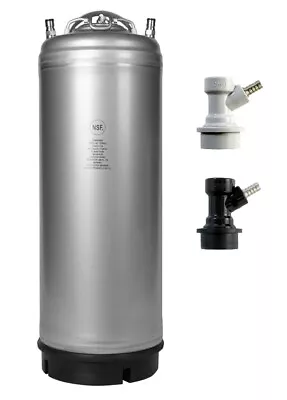 New 5 Gallon Ball Lock Beer Keg With Gas And Liquid Barbed Disconnects Homebrew • $89.95