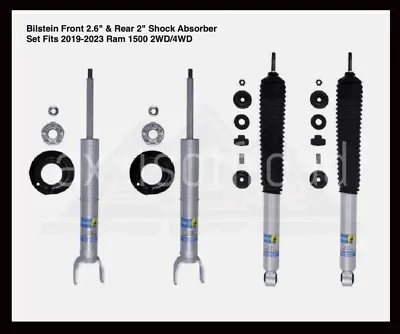 Bilstein Front 2.6  & Rear 2  Shock Absorber Set Fits 2019-2023 Ram 1500 RWD 4WD • $405