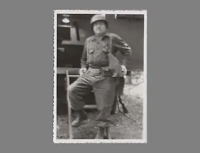 WW2 Era Photo U.S. Sergeant Doyle Transport Truck Germany • $19.50