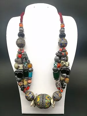 Rare Vintage African Berber Necklace With  Taguemount Egg Bead - African Tribal • $113