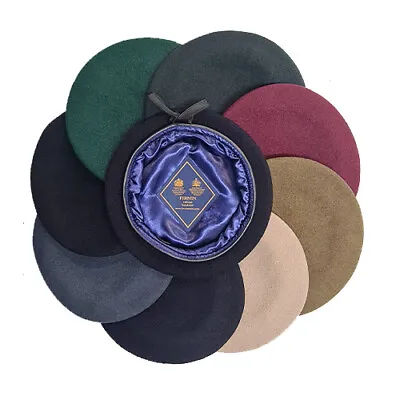 Military Berets - Officers Quality Silk Lined Leather Banded • £17.95