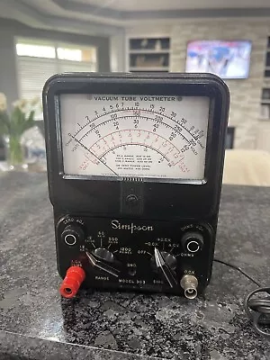 Vintage Simpson Model 303 Vacuum Tube Voltmeter -No Leads  Untested • $59