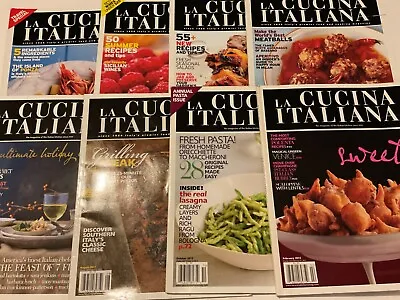 La Cucina Italiana  Magazines -  Lot Of 8 - 2010(4) 2011(2) 2012(2) • $15