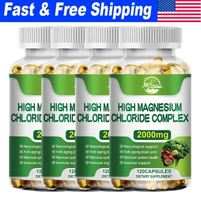 1-4 Magnesium Citrate 2000mg Capsules Super Strong Effective Vegan 120 Capsules • $13.09