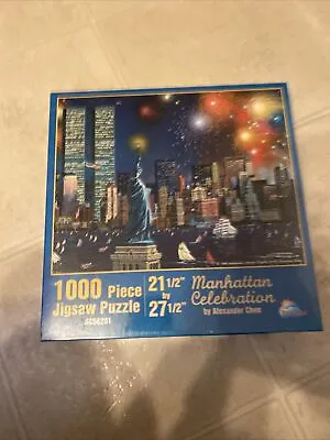 SunsOut Manhattan Celebration Twin Towers New York City 1000 Pc Puzzle New • $21.77