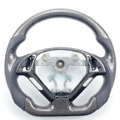 For Infiniti G37 G35 G25 Real Carbon Fiber Leather Steering Wheel • $599.89