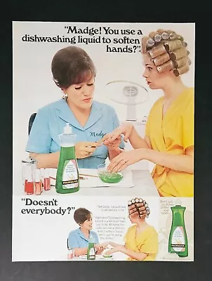 Palmolive Dish Soap Ad Vintage 1969 Madge Manicure Original Advertisement • $14.94