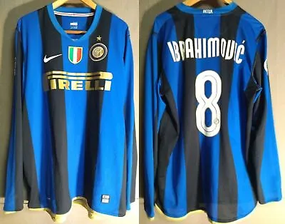 Zlatan Ibrahimovic #8 INTER MILAN 2008/2009  Maglia Shirt Jersey  Pirelli Italy • $340.49