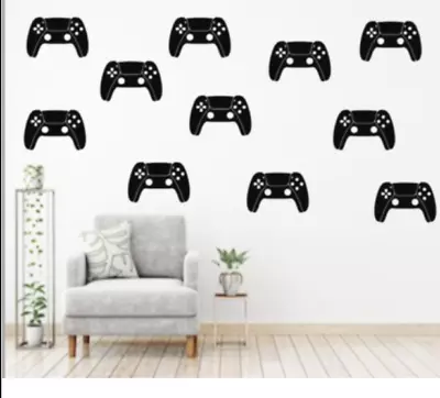 £10.99 • Buy 20 Gamer Xbox PS4 PS5 Gaming Controller Kids Bedroom Wall Vinyl Stickers