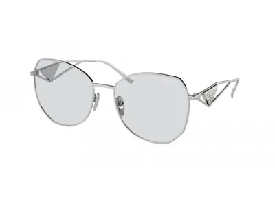$614.71 • Buy Prada Sunglasses PR 57YS  1BC07D Silver Grey Woman