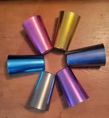 Set Of 6 Vintage Colorful Mid Century Retro Aluminum Tumbler Cups MCM • $19.85