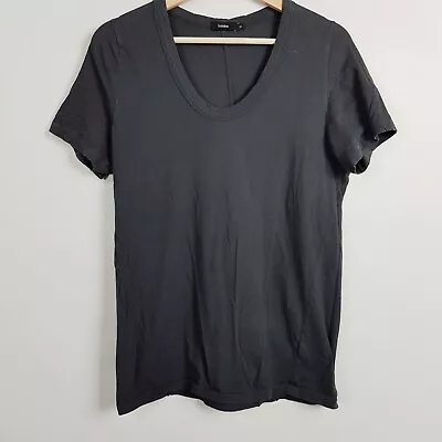 BASSIKE Womens Size XS Or 8 Dark Grey Short Sleeve Organic Cotton T-Shirt Top • $75