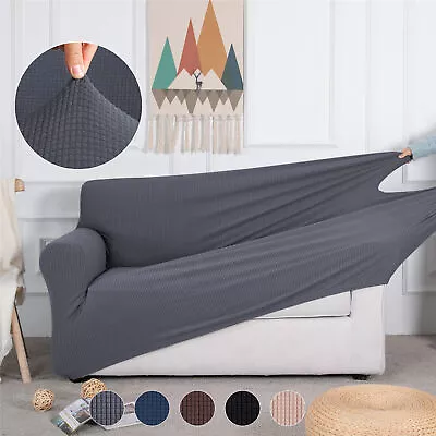$19.99 • Buy 1/2/3 Seater Slipcover Solid Color Sofa Covers Stretch Couch Furniture Protector