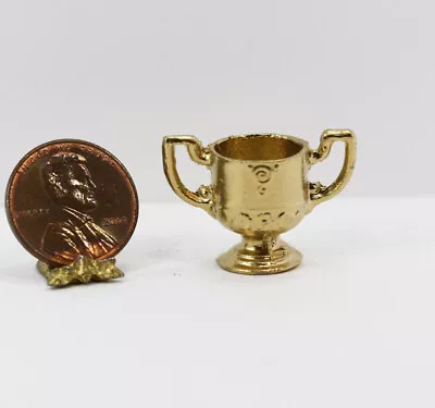 Dollhouse Miniature Golden Trophy Cup • $4.99