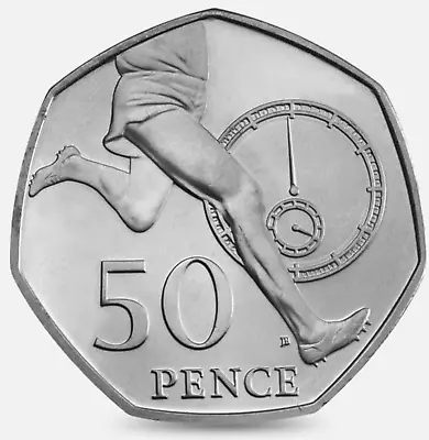 UK 2004 50P COIN RARE SIR ROGER BANNISTER 4 FOUR MINUTE MILE Fifty Pence • £1.55