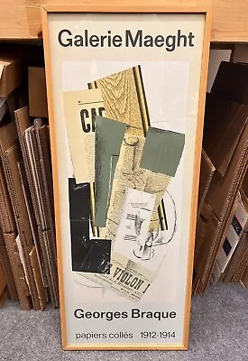 1963 GEORGES BRAQUE Papiers Collés 1912–1914 Galerie Maeght Exhibition Poster • $655.44