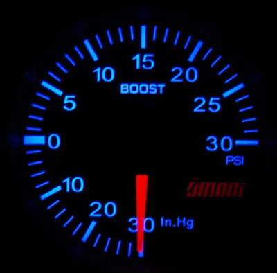 Omori 52mm Electrical Boost Turbo Gauge With Perfect Match MK4 VW Blue Backlight • $72