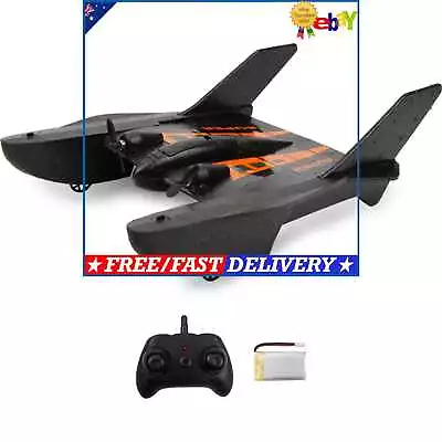 Fixed Wing RC Glider Airplanes 2.4G 2 Channels Remote Control Ship Seaplane Toys • $89.31