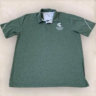 Michigan State Spartans Champion Polo Golf Shirt Men’s Size XL Green • $11.99