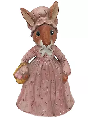 Rabbit Coin Piggy Bank Bonnet Easter Basket Beatrix Potter Look Vintage Japan • $20