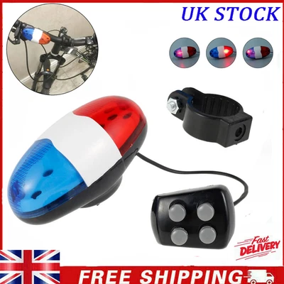 Kid Bike Cycling Accessories Electric Horn Taillight Bicycle Police Siren Light* • £9.49
