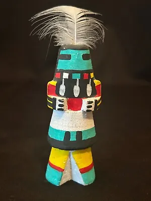 Vintage Route 66 Hopi Mini Wood Kachina Doll Long Hair Signed AA • $24.95