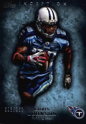 2012 Topps Inception Blue Tennessee Titans Football Card #21 Chris Johnson /252 • $1.60