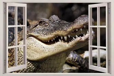 Crocodile Alligator 3D Window Decal Wall Sticker Art Mural Animals Reptiles J18 • $35.24