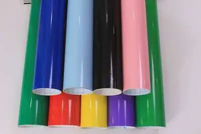 Car Gloss Vinyl Wrap Sheet Car Vinyl Wrapping Sticker Film Air Bubble Free • £3.99