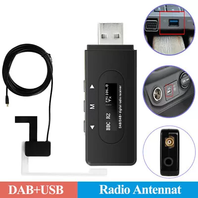 Digital Car DAB Radio Tuner DAB + Universal FM Audio Forwarding DAB Receiver Kit • £23.99