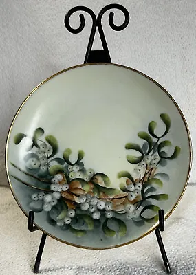 Antique C1884-1909 Moritz Zdekauer MZ Austria 7 5/8” Snack Plate Snowberry EUC • $66.35