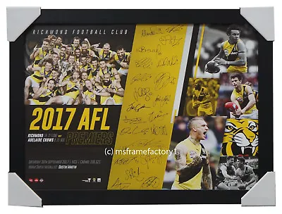 Richmond 2017 Premiers Team Signed AFL Official Print Framed Martin Cotchin • $99