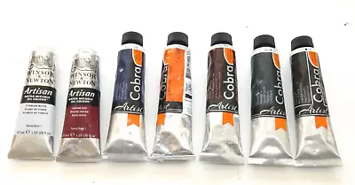Cobra And Winsor & Newton Water Mixable Oil Paints Mostly Unused 7 Colours • £24