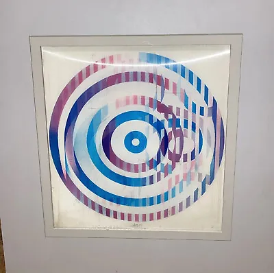 $2000 • Buy YAACOV AGAM AGAMOGRAPH Image Of The World NUMBERED CUSTOM FRAMED
