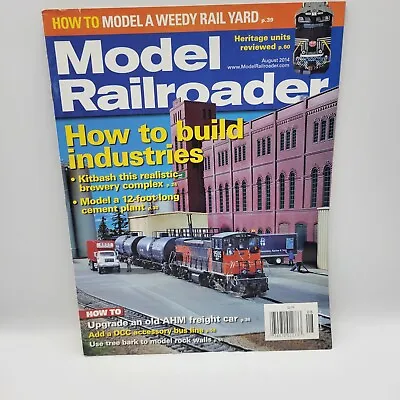 Model Railroader Magazine Aug 2014 Build Industries Realistic Brewery Cement Pla • $3.85