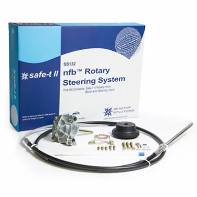 SeaStar SS13211 NFB Safe-T II Rotary 11ft Outboard Steering Kit Teleflex Marine • $250.58