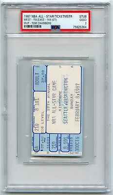 1987 NBA All-Star Game Ticket Stub Michael Jordan 2nd ASG 2/8/87 PSA 2 • $199.99