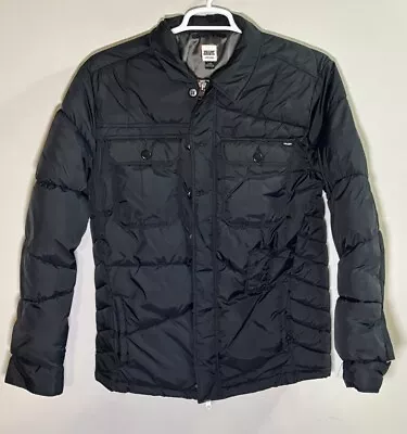 Volcom Workwear Puffer Full Zip Black Jacket Men's Large Nylon Polyester • $35