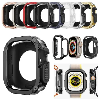 $9.49 • Buy For Apple Watch Ultra 8 7 SE 6 5 4 49/45/41/44/40mm Case Rugged Protective Cover
