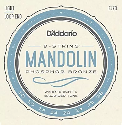 D'Addario EJ73 Phosphor Bronze Mandolin Strings Light 10-38 • $10.99