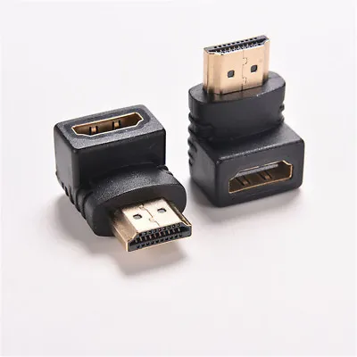 $2.32 • Buy 2PC 90 Degree Right Angle Angled HDMI Male To Female Adapter Connector Cable