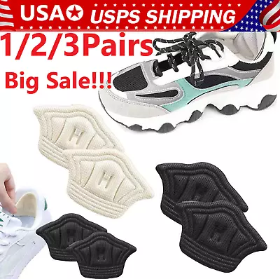 3Pairs Heel Grips For Loose Shoes Heel Cushion Pads No-Slip Shoe Inserts Half • $3.99