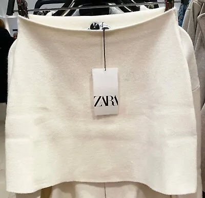 ZARA Ecru Knit Mini Skirt : 5536/006 : ALL SIZES • £51.99