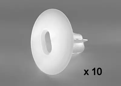 10 X Plastic Hole Tidy Wall Grommet Sky Twin Double Coax Aerial Cable NATURAL • £25.39