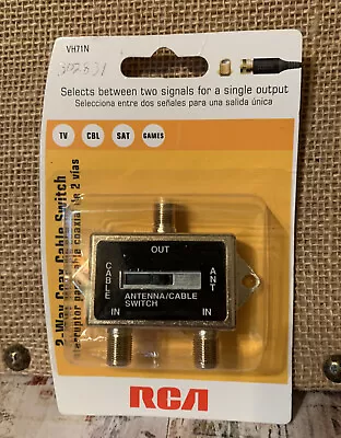 RCA 2-Way Coax Cable Switch A/B Switch No VH71N NIP • $9.25