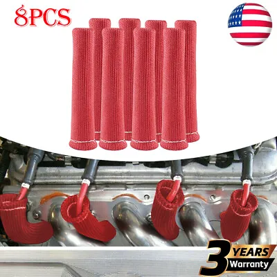 8x 2500° Spark Plug Wire Boots Protectors Sleeve Heat Shield Cover For SBC BBC • $9.90