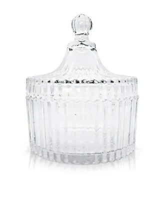 $1.15 • Buy Clear Glass Container Storage Sugar Ball 100% Apothecary Jar With Lid 3oz - FAST