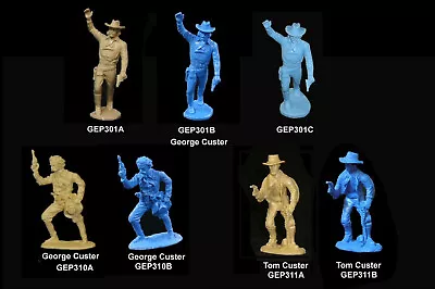 Western Character Figures Custer 54mm Resin Toy Soldiers Marx Playset • $12.95